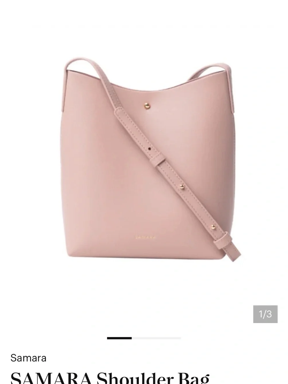 Anthropologie SAMARA Medium Shoulder Bag Peony Vegan Leather